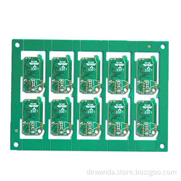 FR-4 PCB with impedance control, 2 layers, 10 in a array